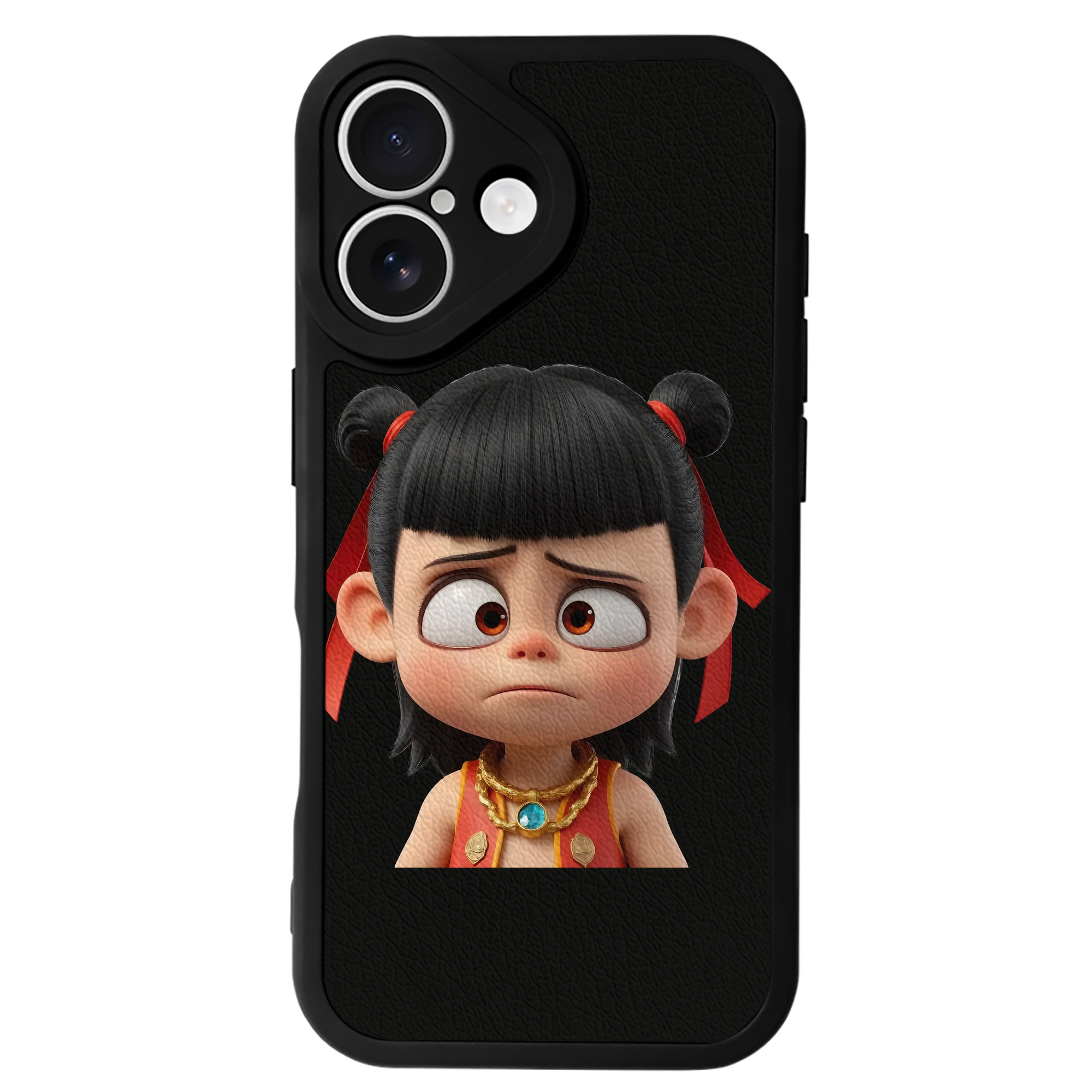 （画像用） Ne Zha 2 ナタ 魔童の大暴れ 【iPhone 16シリーズ対応】シリコンスマホケース（レザー調） 材質：シリコン
